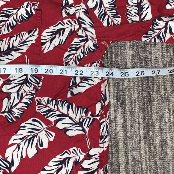 Vintage Tommy Hilfiger Mens Size‎ XL Button Front Hawaiian Print Shirt Red White - Picture 3 of 5